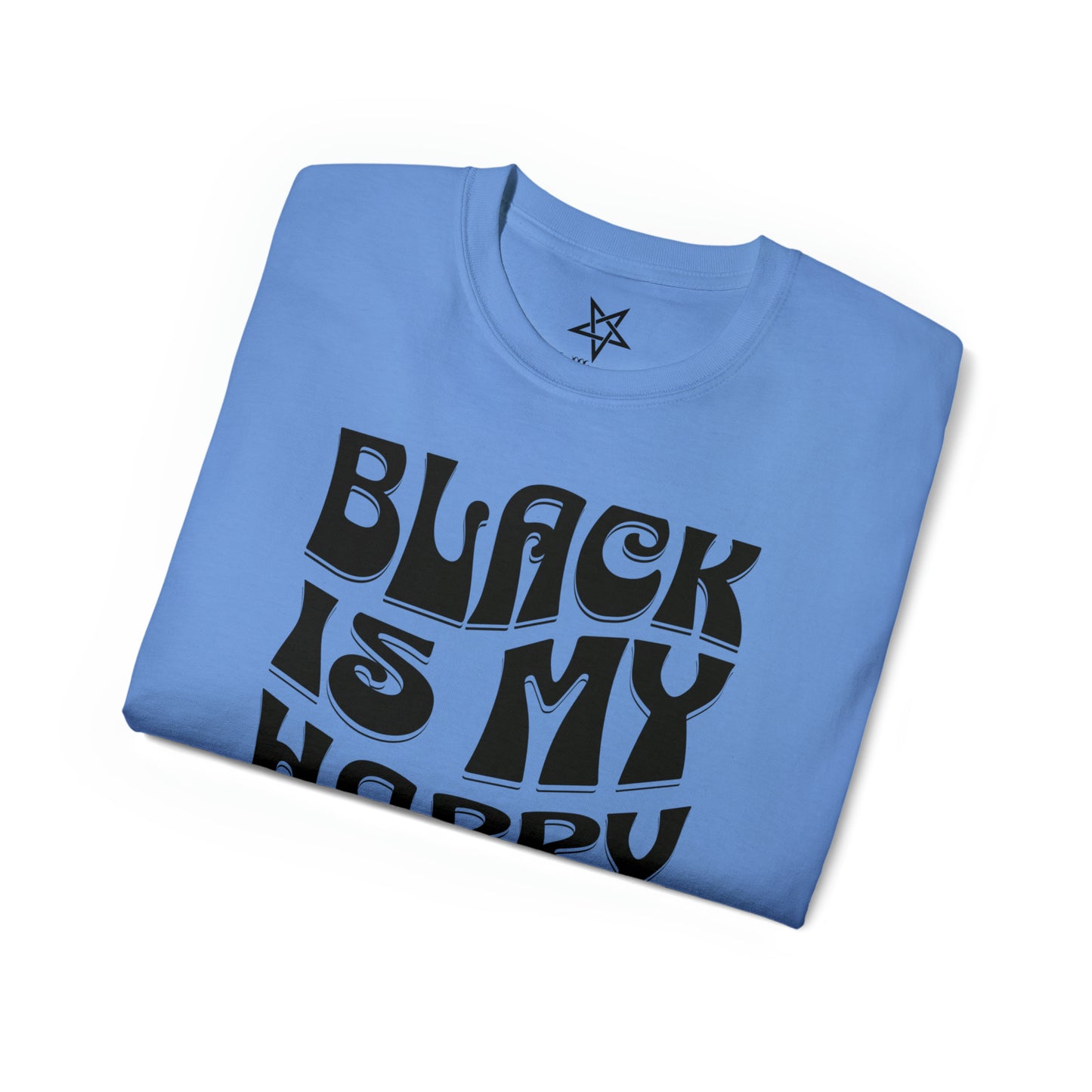 Black Is My Happy Color Retro Gothic T-shirt by Hellhound Clothing